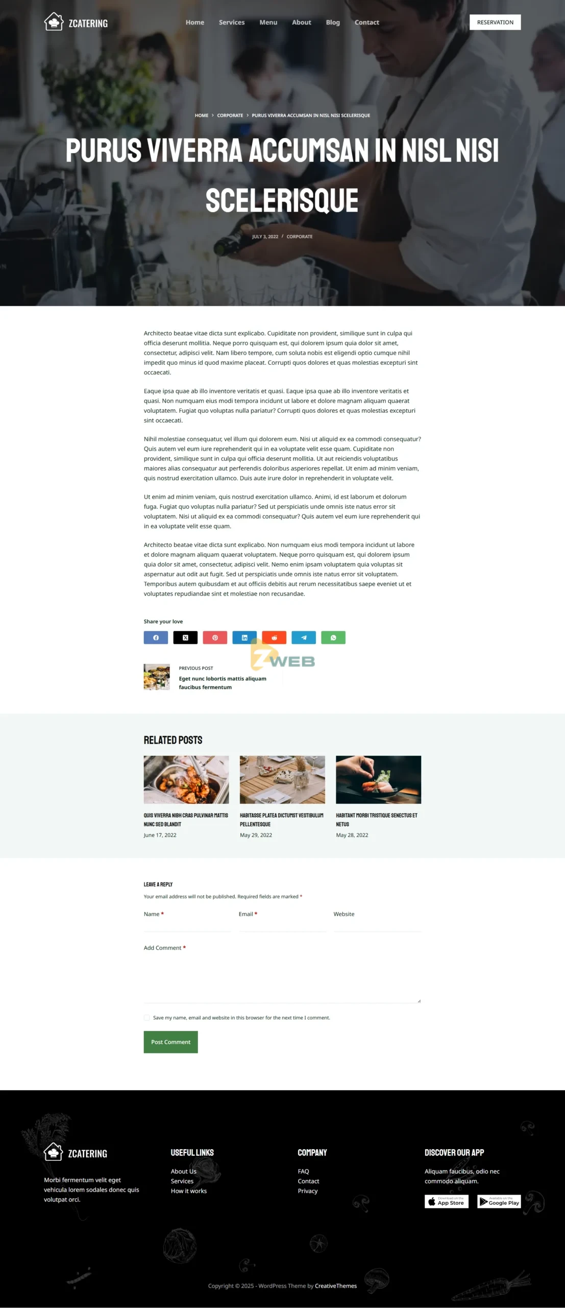 ZCatering - Chi tiết bài viết