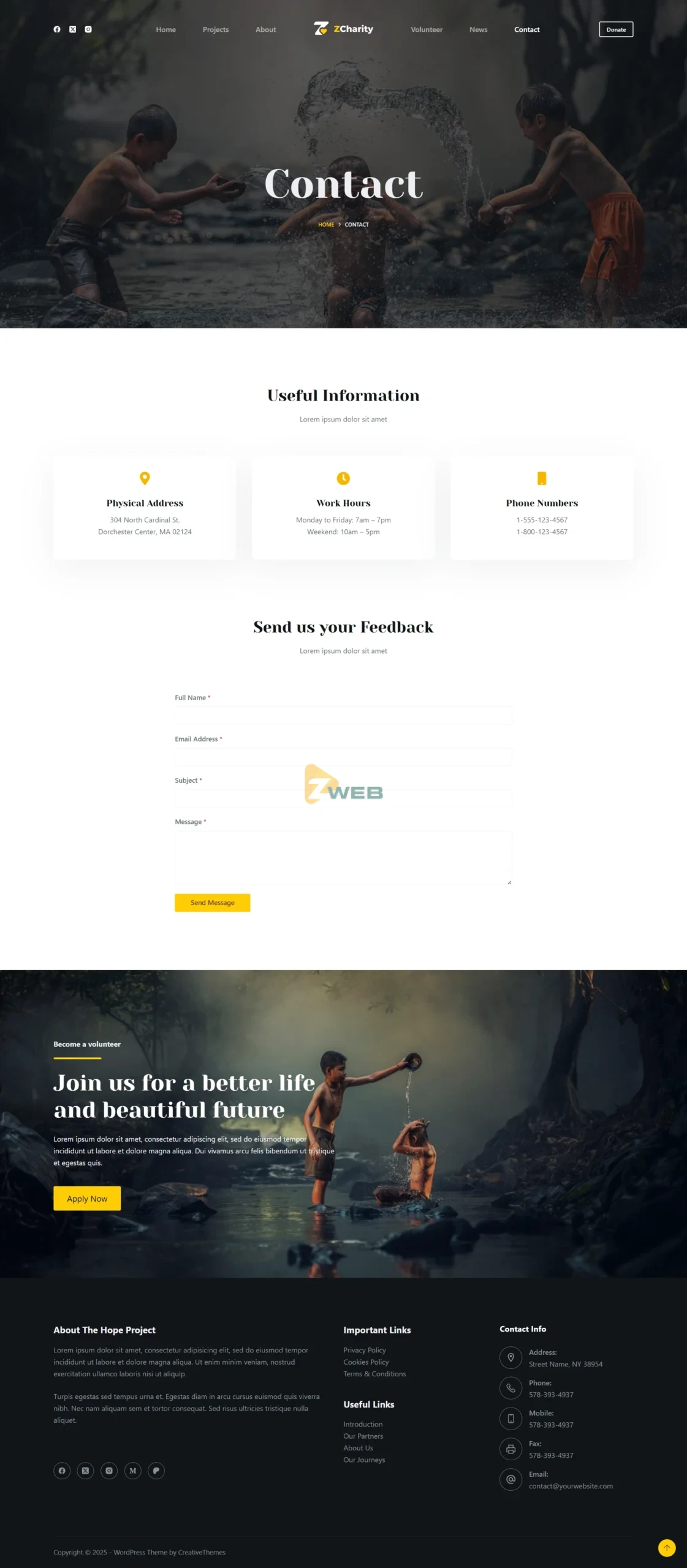 ZCharity - Liên hệ
