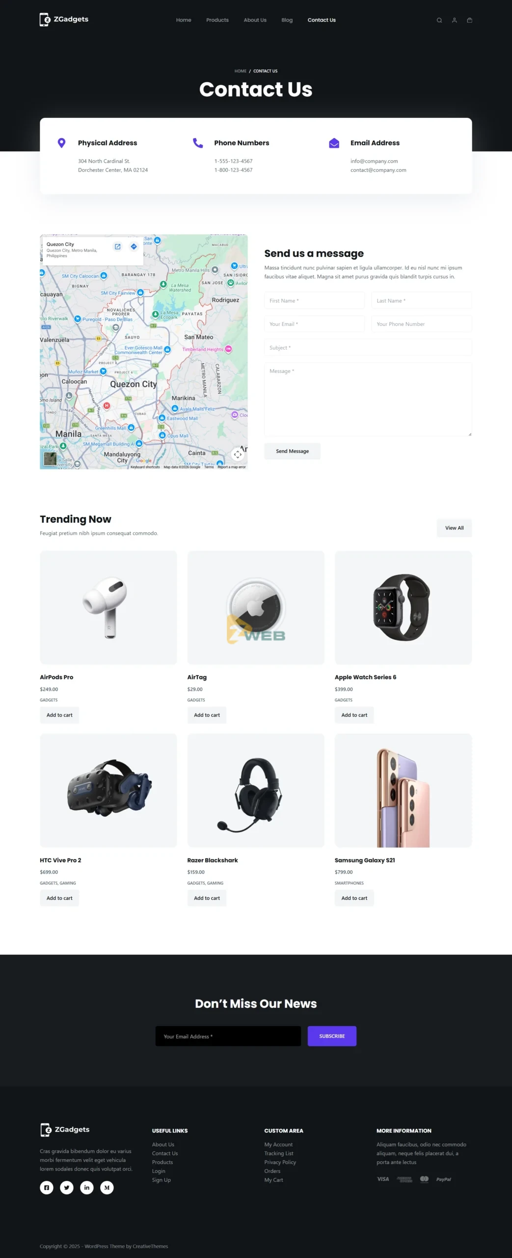 ZGadgets - Liên hệ