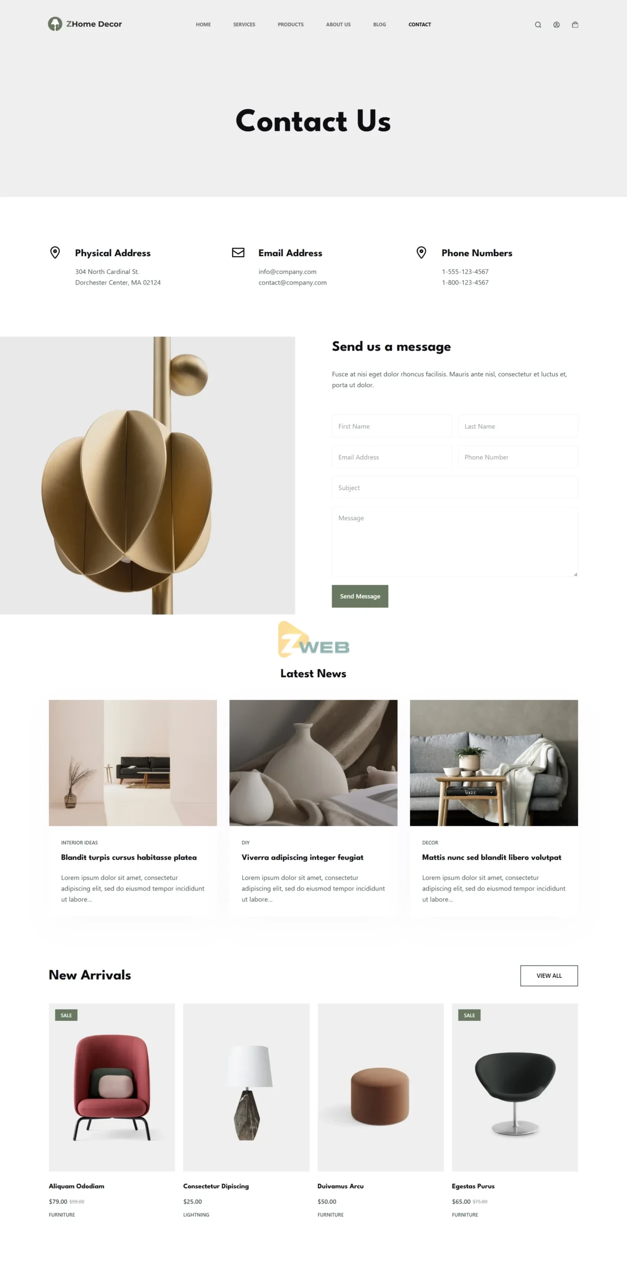 ZHome Decor - Liên hệ