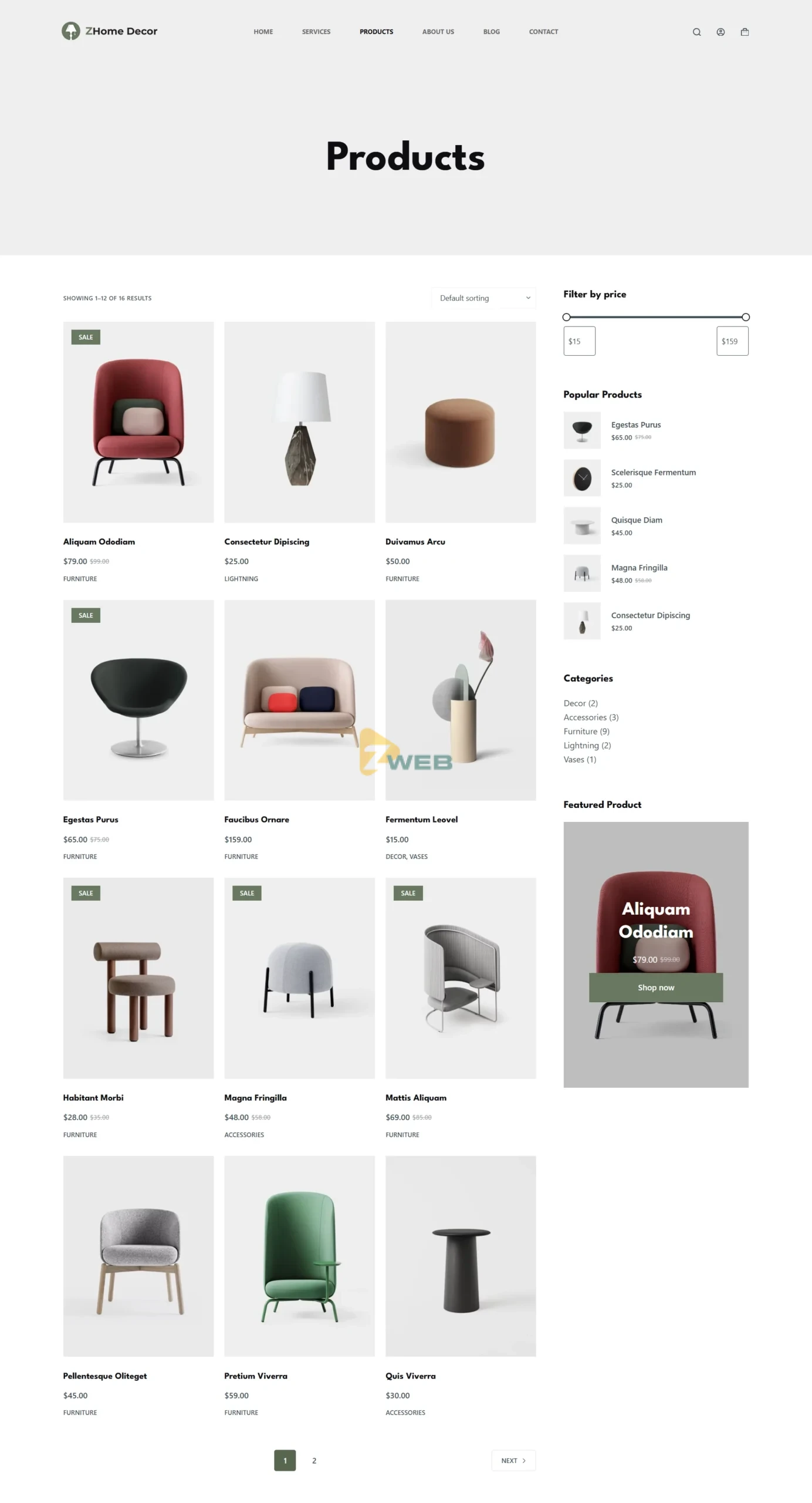 ZHome Decor - Sản phẩm