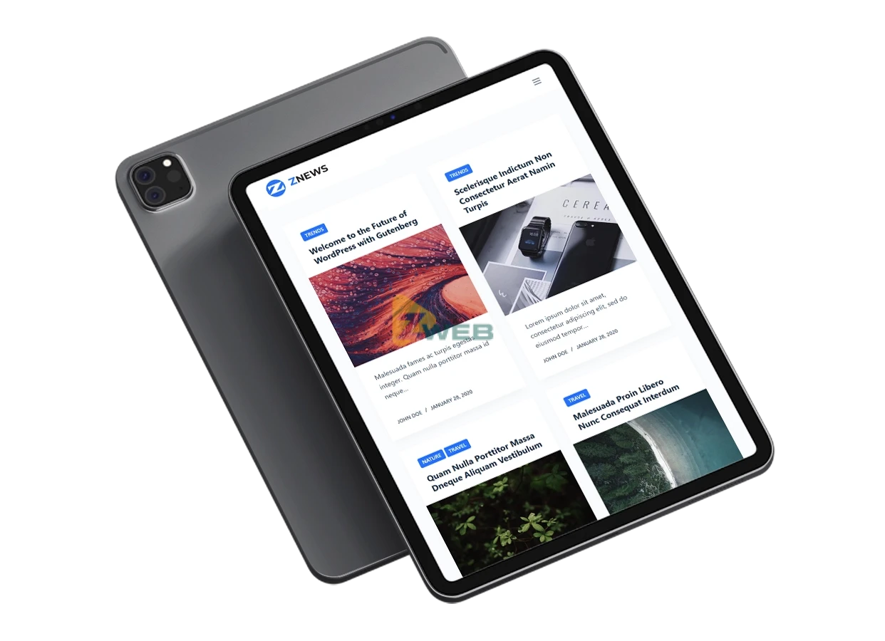ZNews - Mockuptablet