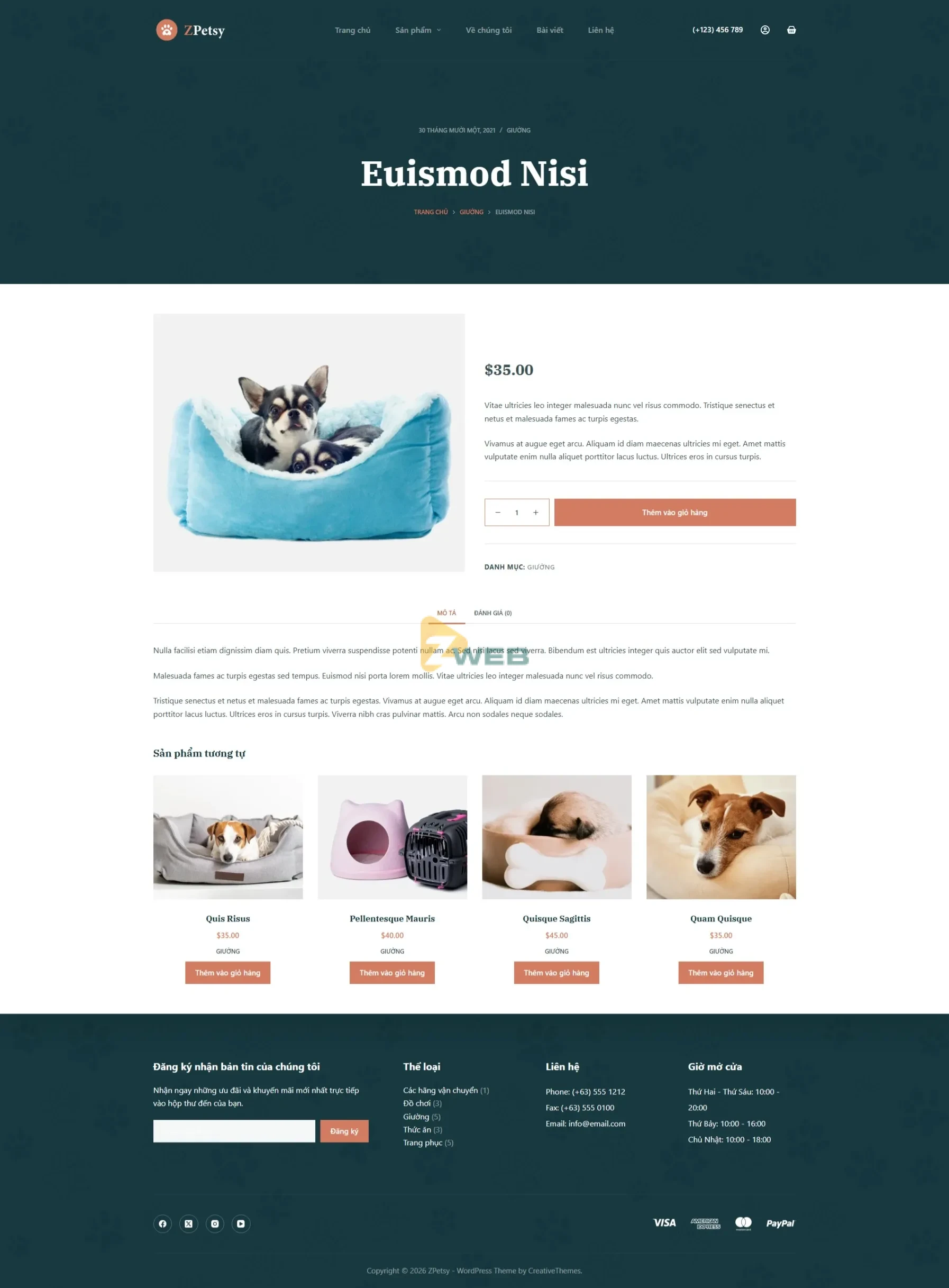 ZPetsy Shop - Chi tiết sản phẩm