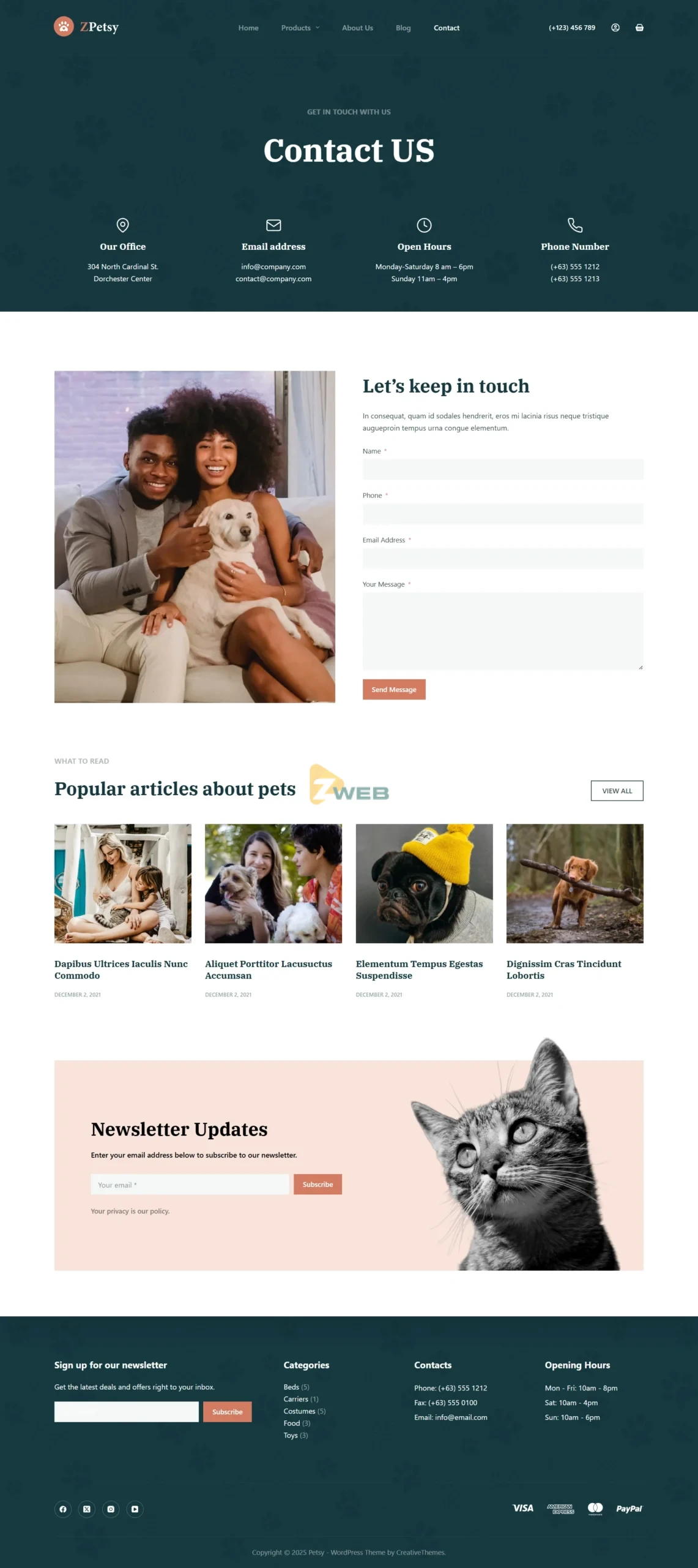 ZPetsy Shop - Liên hệ