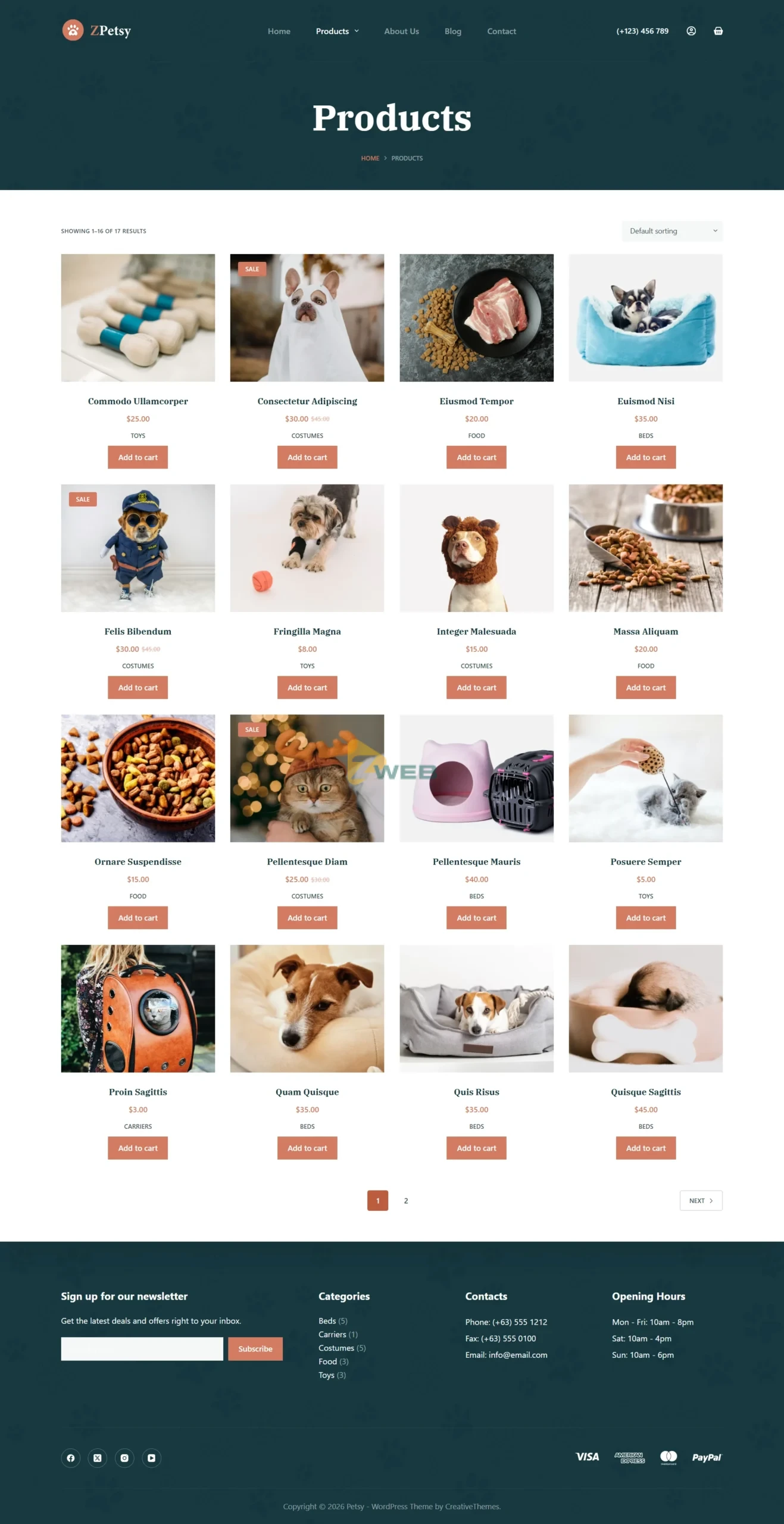 ZPetsy Shop - Sản phẩm