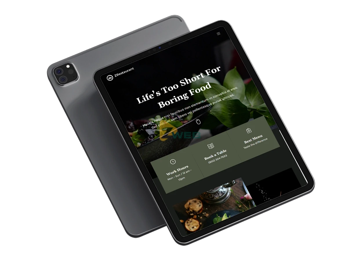 ZRestaurant - Mockuptablet