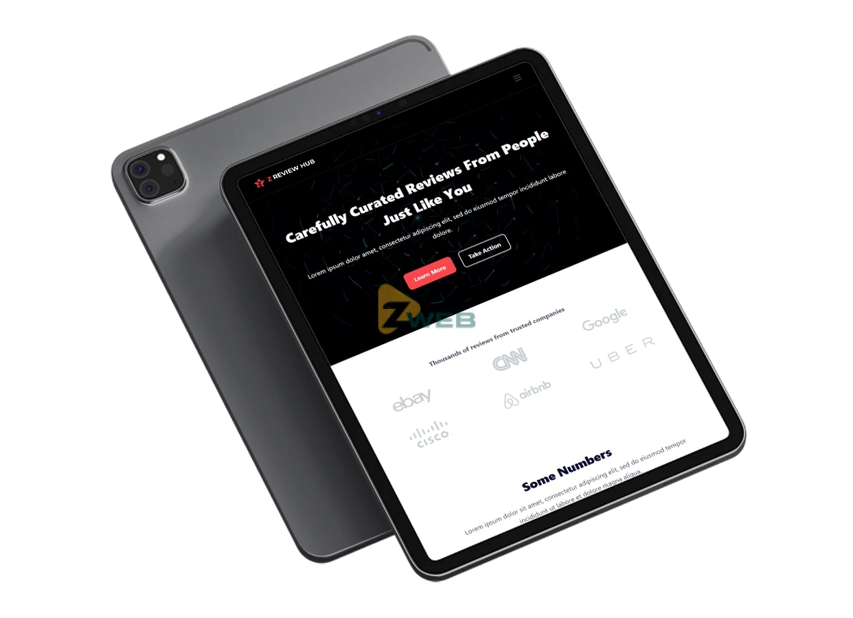 ZReview Hub - Mockuptablet